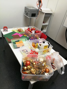 Vorbereitungen Weihnachten Dekoration